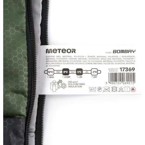 Śpiwór meteor bombay l - Olive, black