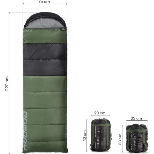 Спальный мешок Meteor Bombay L - Olive, black