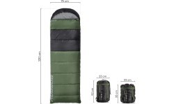 Спальный мешок Meteor Bombay L - Olive, black