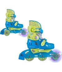 Children’s Rollerblades WORKER TriGo Skate LED – with Light-Up Wheels - Blue