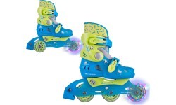 Детские роликовые коньки WORKER TriGo Skate LED - с колесами с подсветкой - Синий