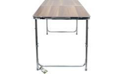 Sulankstomas turistinis stalas Cattara Double – rudas