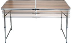 Sulankstomas turistinis stalas Cattara Double – rudas
