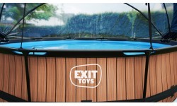 Бассейн EXIT Lime ø360x76 см с куполом и фильтр-насосом, зелёный