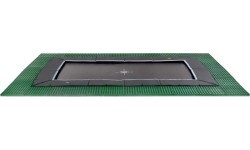 EXIT Dynamic įleidžiamas batutas 244x427 cm su Freezone apsauginėmis plytelėmis, juodas