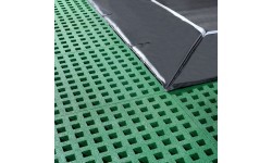 EXIT Dynamic įleidžiamas batutas 244x427 cm su Freezone apsauginėmis plytelėmis, juodas