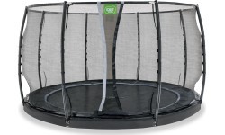 Встраиваемый батут EXIT Dynamic ø366 см с защитной сеткой – чёрный