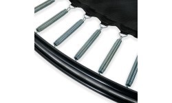 EXIT Dynamic ground level trampoline ø366cm with safety net - black