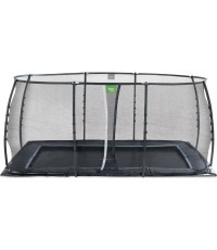 Грунтовый батут EXIT Dynamic 275x458 см с защитной сеткой, чёрный