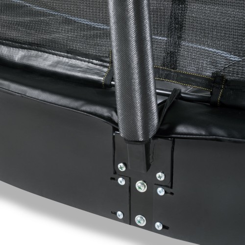 Грунтовый батут EXIT Dynamic 275x458 см с защитной сеткой, чёрный