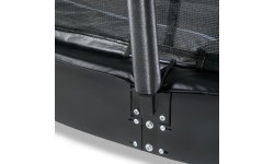 Грунтовый батут EXIT Dynamic 275x458 см с защитной сеткой, чёрный