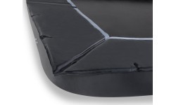 Грунтовый батут EXIT Dynamic 275x458 см с защитной сеткой, чёрный