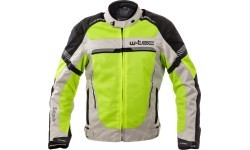 Men’s Summer Motorcycle Jacket W-TEC Saigair - Fluo Yellow-Gray