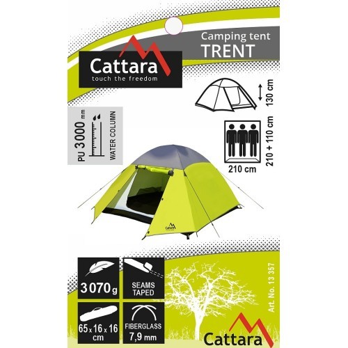 Double-Layered Tent Cattara Trent, 210x110x210cm, 3-Person