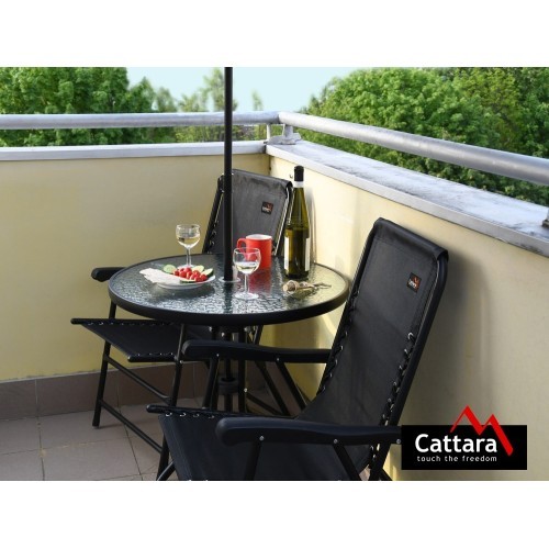 Foldable Garden Chair Cattara Terst - Black