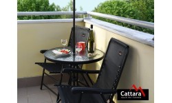 Складной садовый стул Cattara Terst, чёрный