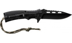 CAMO ONE HAND KNIFE PARACORD W.FIRE STARTER