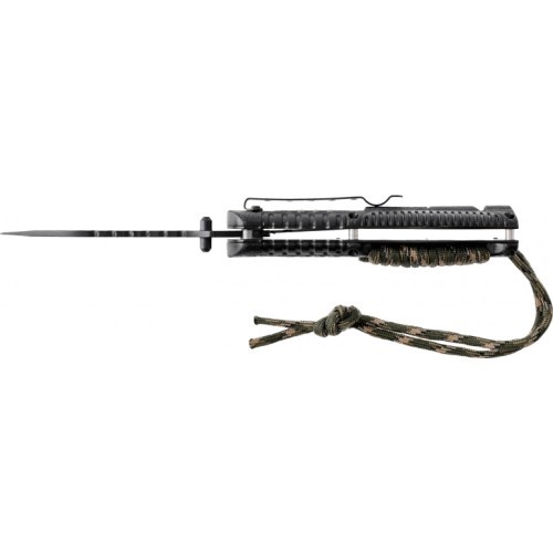 CAMO ONE HAND KNIFE PARACORD W.FIRE STARTER