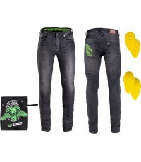 Vyriški moto džinsai W-TEC Leonard - Juoda