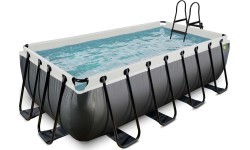 EXIT Black Leather baseinas 400x200x100 cm su filtravimo siurbliu, juodas