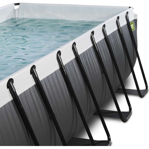 EXIT Black Leather baseinas 400x200x100 cm su filtravimo siurbliu, juodas