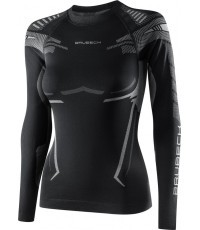 Women’s Long-Sleeved Activewear T-Shirt Bruback Dry - Black/Graphite