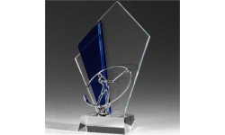 Glass Award Z189303 Golf - 29cm - Blue