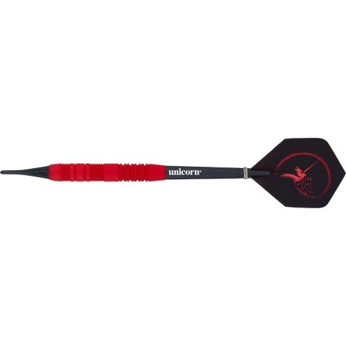 Smiginio strėlytės Unicorn Core Plus Rubberized Brass Red, 3 vnt.