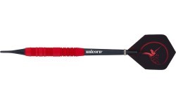 Smiginio strėlytės Unicorn Core Plus Rubberized Brass Red, 3 vnt.