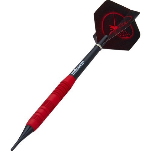 Smiginio strėlytės Unicorn Core Plus Rubberized Brass Red, 3 vnt.