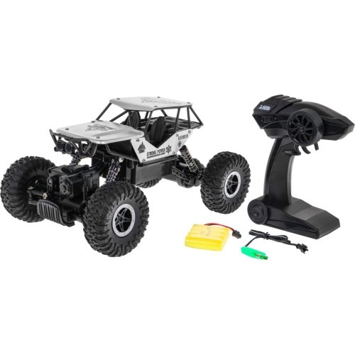Nuotoliniu būdu valdomas Crawler R/C Monster 1:18 sidabrinis