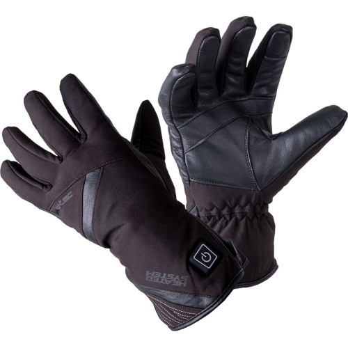 Heated Motorcycle/Cycling Gloves W-TEC HEATnoir - Black