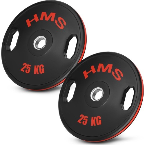 Gumuoti olimpiniai diskai TOG HMS - 2x25kg - TOG RUBBERIZING OLYMPIC PLATES HMS