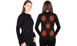 Женская футболка с подогревом W-TEC Insulong Lady - Чёрный