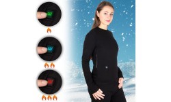 Moteriški šildomi marškinėliai W-TEC Insulong Lady - Juoda