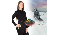 Moteriški šildomi marškinėliai W-TEC Insulong Lady - Juoda