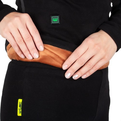 Moteriški šildomi marškinėliai W-TEC Insulong Lady - Juoda