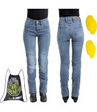 Women’s Moto Jeans W-TEC Panimali - Blue