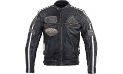 Vyriška odinė motociklininko striukė W-TEC Sheawen Vintage - Juoda