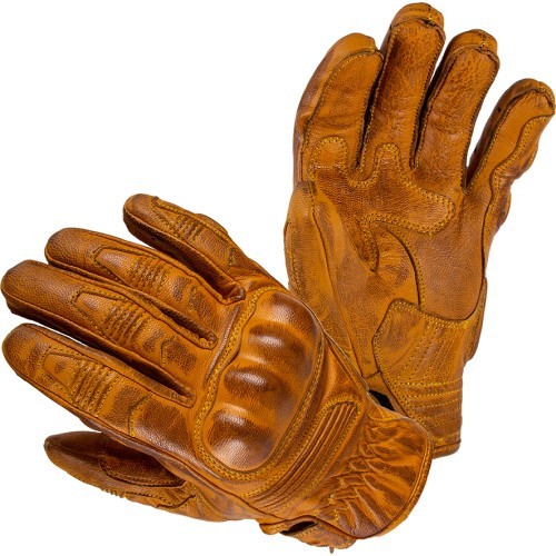 Leather Motorcycle Gloves W-TEC Trogir - Brown