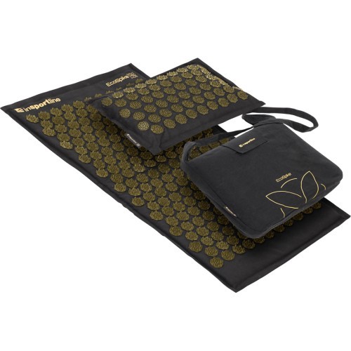 Acupressure Mat and Pillow inSPORTline EcoSpike - Black-Gold