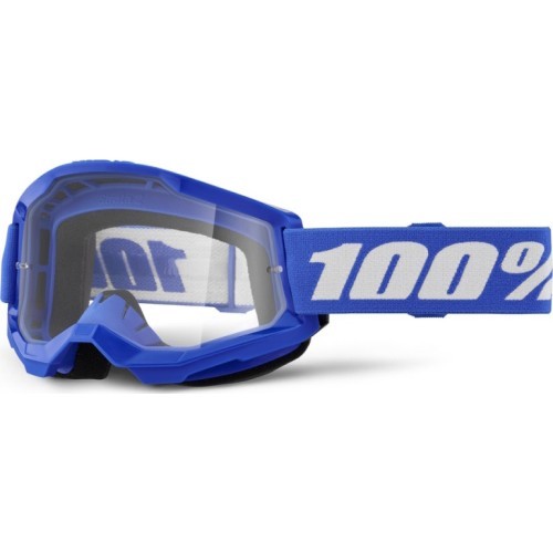 Motokroso akiniai 100% Strata 2 New - Mėlyna, skaidrus pleksis