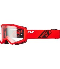 Vaikiški motokroso akiniai Fly Racing Focus Youth - Raudona/juoda, skaidrus pleksistiklas