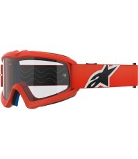Детские мотокроссовые очки Alpinestars Vision Youth - Оранжевый корпус, прозрачный плексиглас