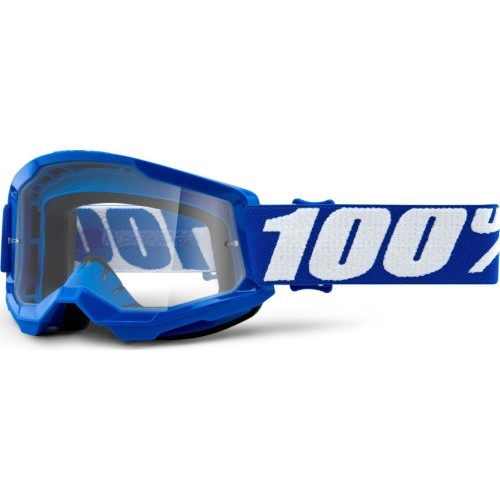 Детские кроссовые очки 100% Strata 2 Youth - Синий, прозрачный плекси