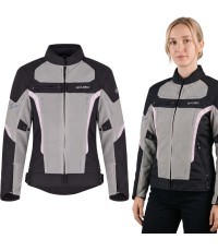 Women’s Summer Motorcycle Jacket W-TEC Mirelia - Black-grey-pink