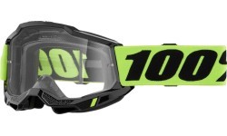 Vaikiški motokroso akiniai 100% Accuri 2 Junior - Fluo žalia, skaidrus pleksiglasas