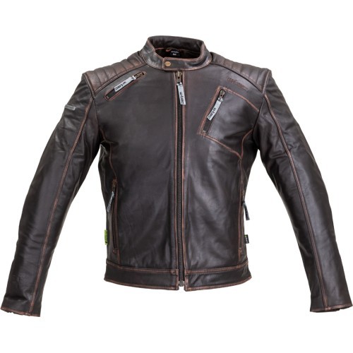 Leather Motorcycle Jacket W-TEC Embracer - Vintage Dark Brown