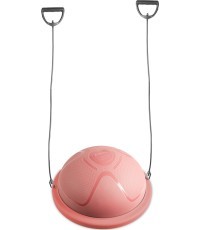 Balansavimo pagalvė inSPORTline Dome Compact su pasipriešinimo gumomis - Rožinė