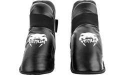 MMA blauzdų apsaugos Venum Challenger, juoda/balta